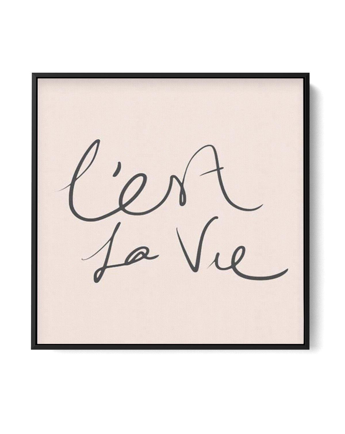 C'est La Vie Blush SQ | Framed Canvas-CANVAS-You can shop wall art online with Olive et Oriel for everything from abstract art to fun kids wall art. Our beautiful modern art prints and canvas art are available from large canvas prints to wall art paintings and our proudly Australian artwork collection offers only the highest quality framed large wall art and canvas art Australia - You can buy fashion photography prints or Hampton print posters and paintings on canvas from Olive et Oriel and have