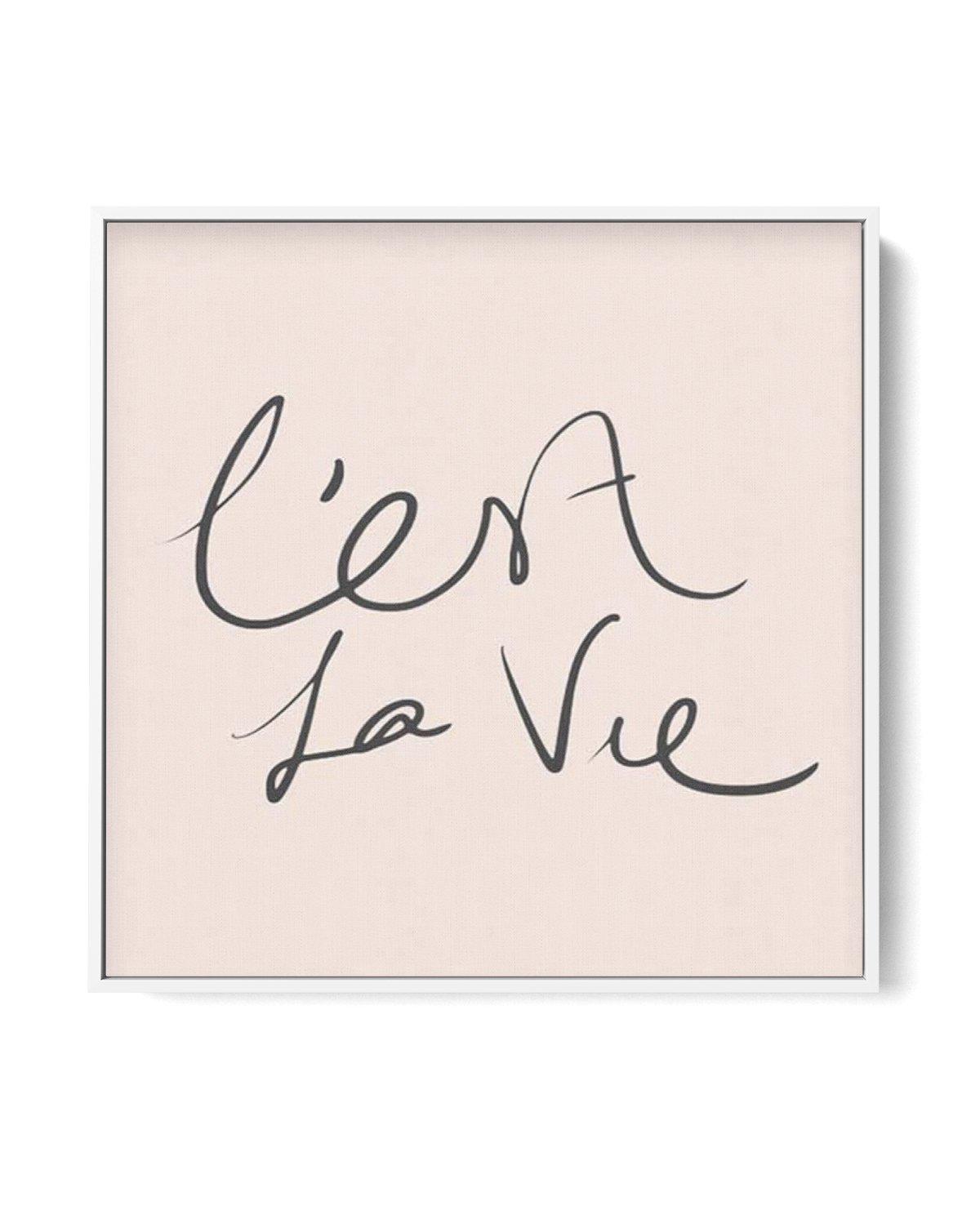 C'est La Vie Blush SQ | Framed Canvas-CANVAS-You can shop wall art online with Olive et Oriel for everything from abstract art to fun kids wall art. Our beautiful modern art prints and canvas art are available from large canvas prints to wall art paintings and our proudly Australian artwork collection offers only the highest quality framed large wall art and canvas art Australia - You can buy fashion photography prints or Hampton print posters and paintings on canvas from Olive et Oriel and have