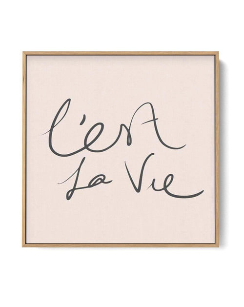 C'est La Vie Blush SQ | Framed Canvas-CANVAS-You can shop wall art online with Olive et Oriel for everything from abstract art to fun kids wall art. Our beautiful modern art prints and canvas art are available from large canvas prints to wall art paintings and our proudly Australian artwork collection offers only the highest quality framed large wall art and canvas art Australia - You can buy fashion photography prints or Hampton print posters and paintings on canvas from Olive et Oriel and have