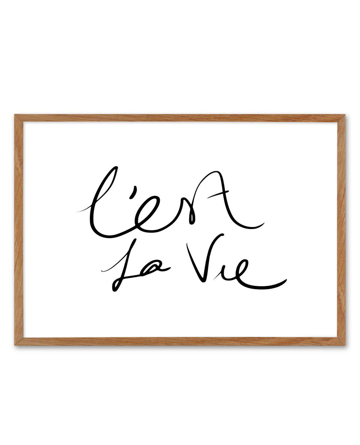 C'est La Vie B&W Art Print-PRINT-Olive et Oriel-Olive et Oriel-50x70 cm | 19.6" x 27.5"-Walnut-With White Border-Buy-Australian-Art-Prints-Online-with-Olive-et-Oriel-Your-Artwork-Specialists-Austrailia-Decorate-With-Coastal-Photo-Wall-Art-Prints-From-Our-Beach-House-Artwork-Collection-Fine-Poster-and-Framed-Artwork