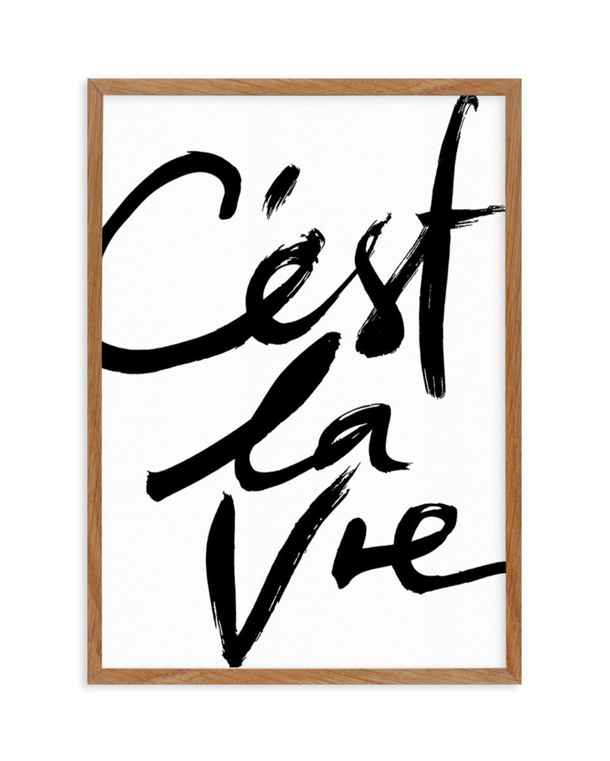 C'est La Vie II Art Print-PRINT-Olive et Oriel-Olive et Oriel-50x70 cm | 19.6" x 27.5"-Walnut-With White Border-Buy-Australian-Art-Prints-Online-with-Olive-et-Oriel-Your-Artwork-Specialists-Austrailia-Decorate-With-Coastal-Photo-Wall-Art-Prints-From-Our-Beach-House-Artwork-Collection-Fine-Poster-and-Framed-Artwork