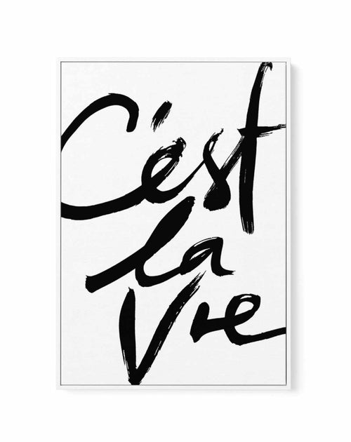 C'est La Vie II | Framed Canvas-CANVAS-You can shop wall art online with Olive et Oriel for everything from abstract art to fun kids wall art. Our beautiful modern art prints and canvas art are available from large canvas prints to wall art paintings and our proudly Australian artwork collection offers only the highest quality framed large wall art and canvas art Australia - You can buy fashion photography prints or Hampton print posters and paintings on canvas from Olive et Oriel and have them 