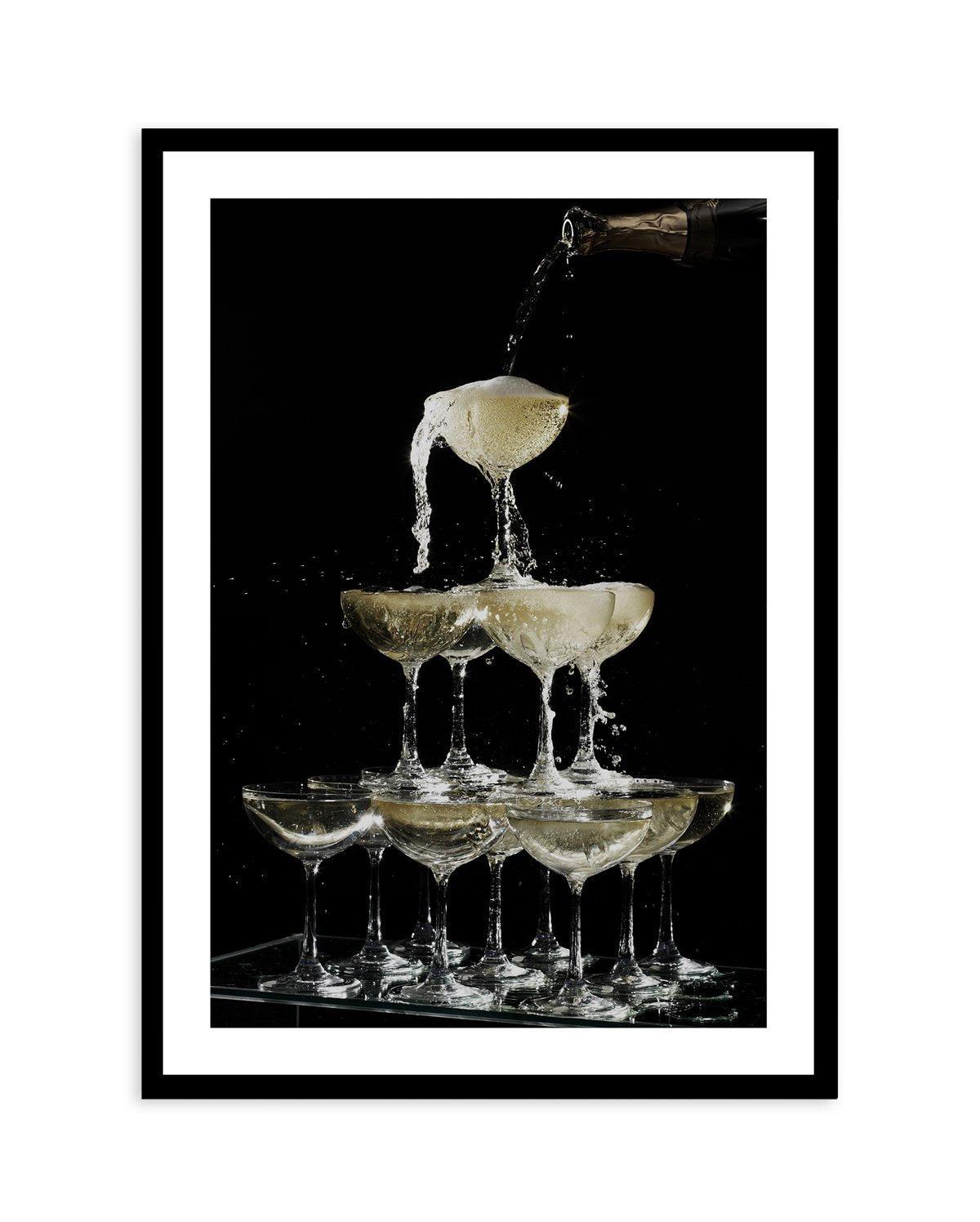 Champagne Fountain Art Print-PRINT-Olive et Oriel-Olive et Oriel-A5 | 5.8" x 8.3" | 14.8 x 21cm-Black-With White Border-Buy-Australian-Art-Prints-Online-with-Olive-et-Oriel-Your-Artwork-Specialists-Austrailia-Decorate-With-Coastal-Photo-Wall-Art-Prints-From-Our-Beach-House-Artwork-Collection-Fine-Poster-and-Framed-Artwork