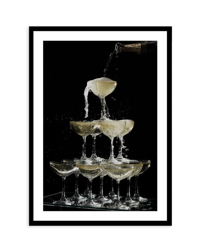 Champagne Fountain Art Print-PRINT-Olive et Oriel-Olive et Oriel-A5 | 5.8" x 8.3" | 14.8 x 21cm-Black-With White Border-Buy-Australian-Art-Prints-Online-with-Olive-et-Oriel-Your-Artwork-Specialists-Austrailia-Decorate-With-Coastal-Photo-Wall-Art-Prints-From-Our-Beach-House-Artwork-Collection-Fine-Poster-and-Framed-Artwork