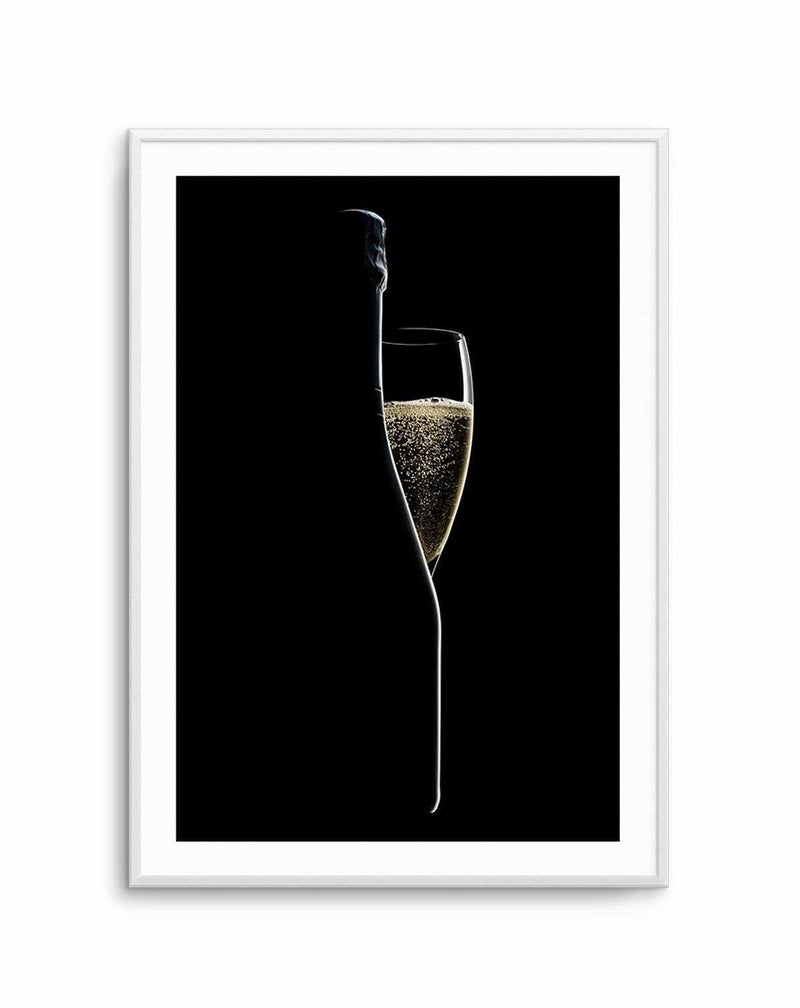 Champagne Silhouette Art Print-PRINT-Olive et Oriel-Olive et Oriel-A5 | 5.8" x 8.3" | 14.8 x 21cm-Unframed Art Print-With White Border-Buy-Australian-Art-Prints-Online-with-Olive-et-Oriel-Your-Artwork-Specialists-Austrailia-Decorate-With-Coastal-Photo-Wall-Art-Prints-From-Our-Beach-House-Artwork-Collection-Fine-Poster-and-Framed-Artwork