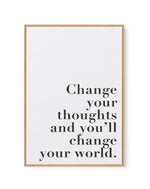 Change Your Thoughts | Framed Canvas-CANVAS-You can shop wall art online with Olive et Oriel for everything from abstract art to fun kids wall art. Our beautiful modern art prints and canvas art are available from large canvas prints to wall art paintings and our proudly Australian artwork collection offers only the highest quality framed large wall art and canvas art Australia - You can buy fashion photography prints or Hampton print posters and paintings on canvas from Olive et Oriel and have 