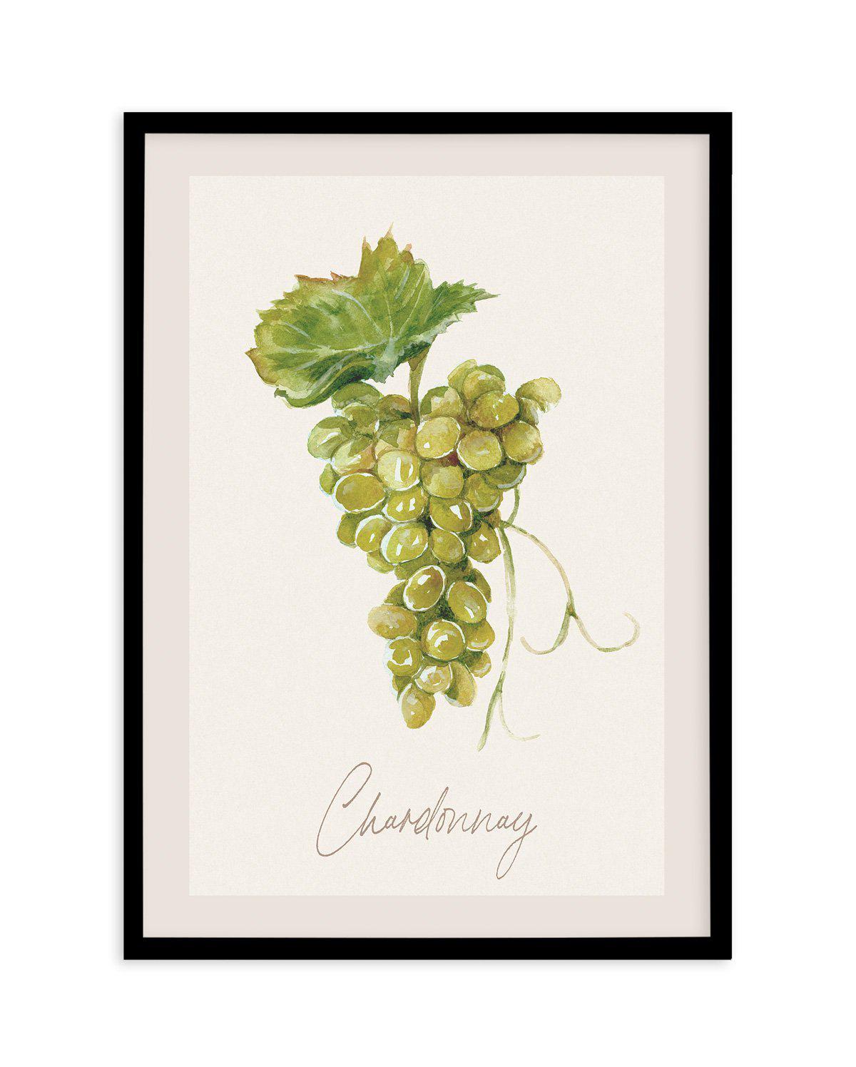 Chardonnay Art Print-PRINT-Olive et Oriel-Olive et Oriel-A5 | 5.8" x 8.3" | 14.8 x 21cm-Black-With White Border-Buy-Australian-Art-Prints-Online-with-Olive-et-Oriel-Your-Artwork-Specialists-Austrailia-Decorate-With-Coastal-Photo-Wall-Art-Prints-From-Our-Beach-House-Artwork-Collection-Fine-Poster-and-Framed-Artwork