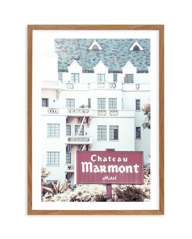 Chateau Marmont | Vintage Art Print-PRINT-Olive et Oriel-Olive et Oriel-50x70 cm | 19.6" x 27.5"-Walnut-With White Border-Buy-Australian-Art-Prints-Online-with-Olive-et-Oriel-Your-Artwork-Specialists-Austrailia-Decorate-With-Coastal-Photo-Wall-Art-Prints-From-Our-Beach-House-Artwork-Collection-Fine-Poster-and-Framed-Artwork