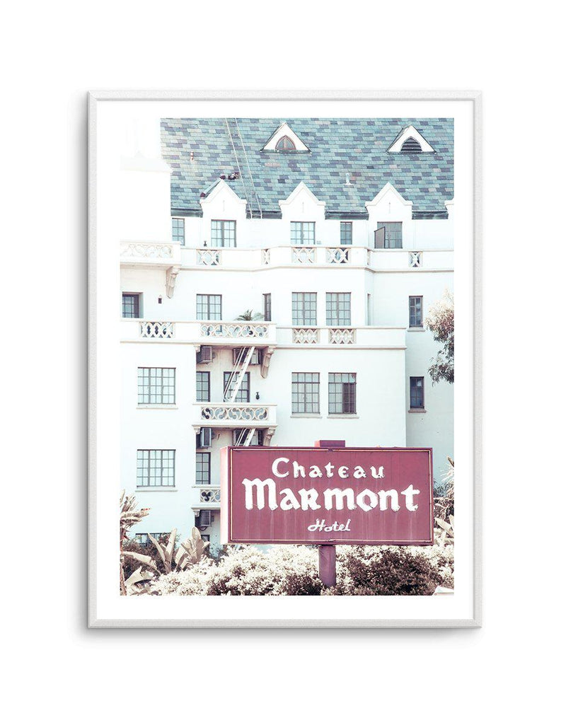Chateau Marmont | Vintage Art Print-PRINT-Olive et Oriel-Olive et Oriel-A4 | 8.3" x 11.7" | 21 x 29.7cm-Unframed Art Print-With White Border-Buy-Australian-Art-Prints-Online-with-Olive-et-Oriel-Your-Artwork-Specialists-Austrailia-Decorate-With-Coastal-Photo-Wall-Art-Prints-From-Our-Beach-House-Artwork-Collection-Fine-Poster-and-Framed-Artwork