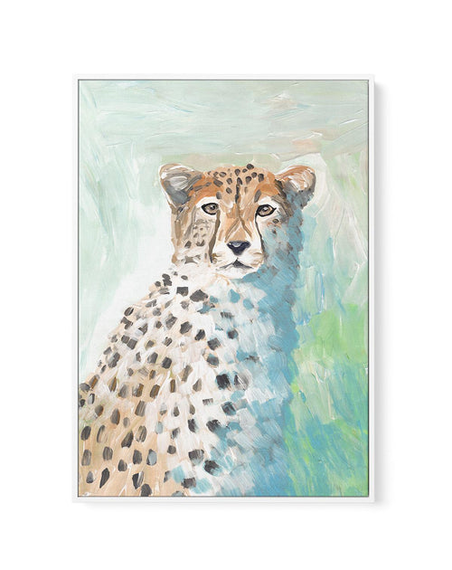 Cheetah | Framed Canvas-CANVAS-You can shop wall art online with Olive et Oriel for everything from abstract art to fun kids wall art. Our beautiful modern art prints and canvas art are available from large canvas prints to wall art paintings and our proudly Australian artwork collection offers only the highest quality framed large wall art and canvas art Australia - You can buy fashion photography prints or Hampton print posters and paintings on canvas from Olive et Oriel and have them delivere