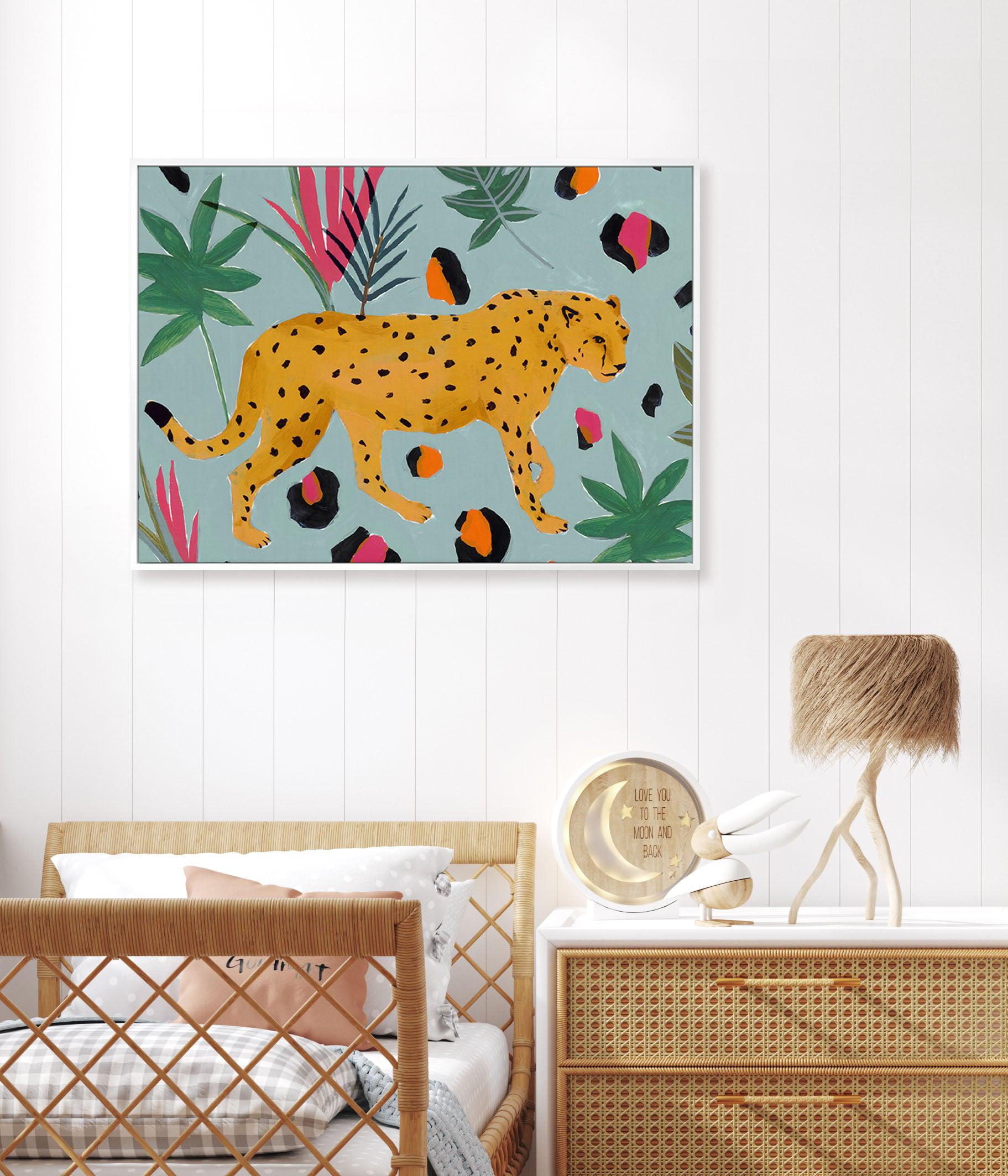 Cheetah II | Framed Canvas-CANVAS-You can shop wall art online with Olive et Oriel for everything from abstract art to fun kids wall art. Our beautiful modern art prints and canvas art are available from large canvas prints to wall art paintings and our proudly Australian artwork collection offers only the highest quality framed large wall art and canvas art Australia - You can buy fashion photography prints or Hampton print posters and paintings on canvas from Olive et Oriel and have them deliv