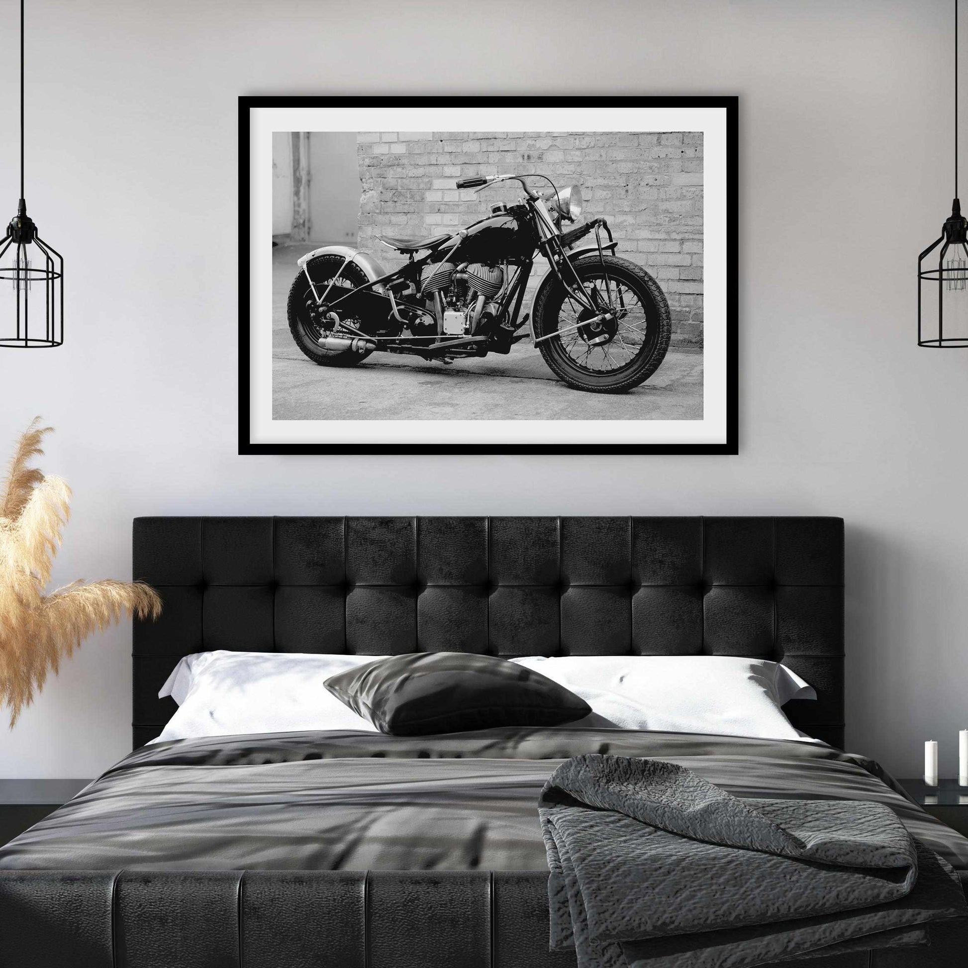 Classic Motorcycle Art Print-PRINT-Olive et Oriel-Olive et Oriel-Buy-Australian-Art-Prints-Online-with-Olive-et-Oriel-Your-Artwork-Specialists-Austrailia-Decorate-With-Coastal-Photo-Wall-Art-Prints-From-Our-Beach-House-Artwork-Collection-Fine-Poster-and-Framed-Artwork