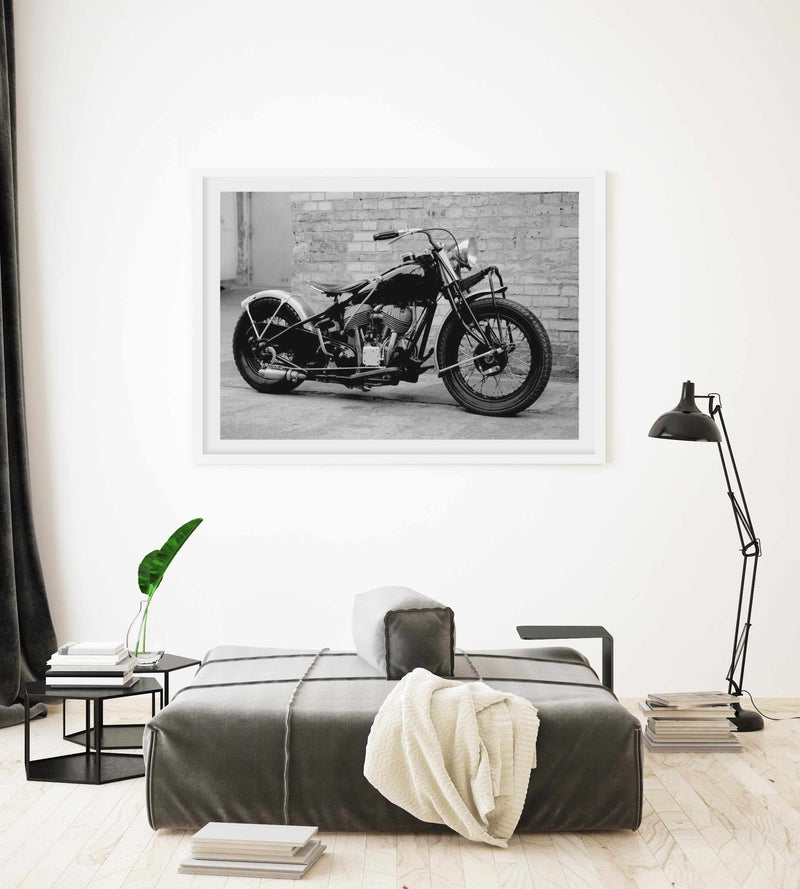 Classic Motorcycle Art Print-PRINT-Olive et Oriel-Olive et Oriel-Buy-Australian-Art-Prints-Online-with-Olive-et-Oriel-Your-Artwork-Specialists-Austrailia-Decorate-With-Coastal-Photo-Wall-Art-Prints-From-Our-Beach-House-Artwork-Collection-Fine-Poster-and-Framed-Artwork