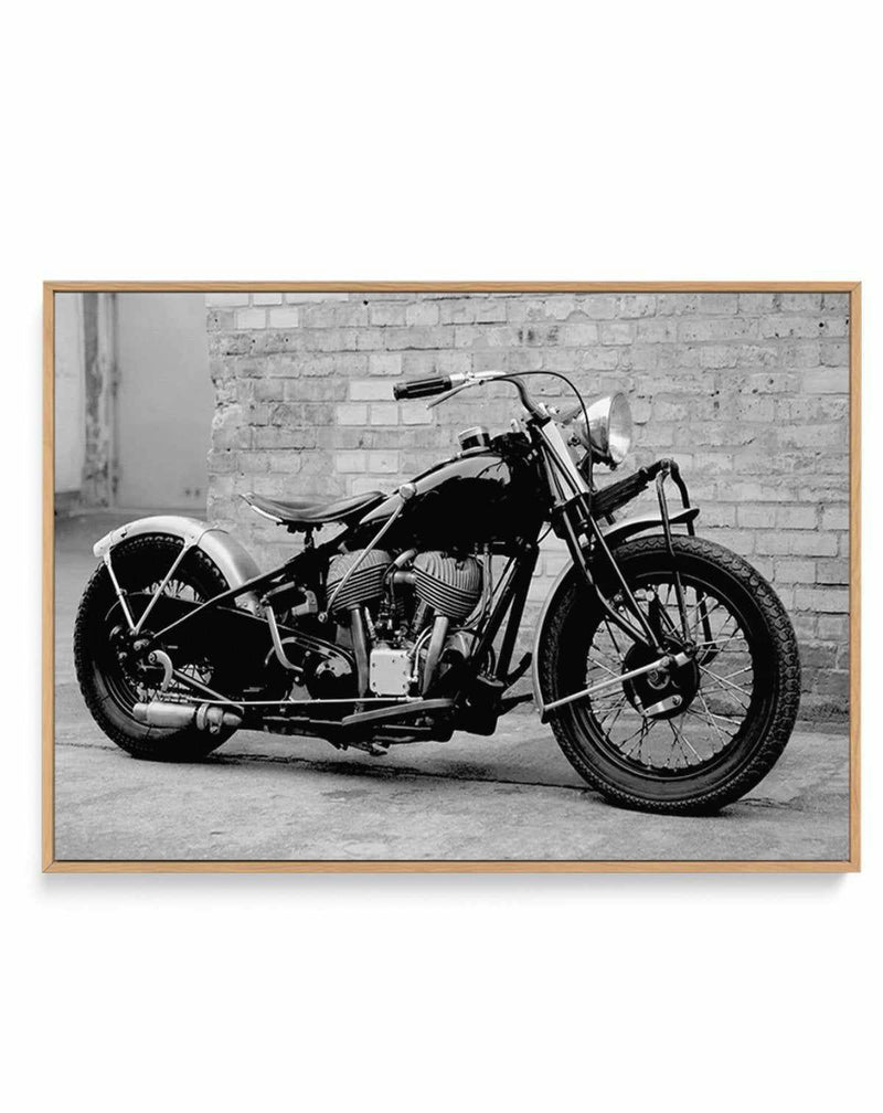 Classic Motorcycle | Framed Canvas-CANVAS-You can shop wall art online with Olive et Oriel for everything from abstract art to fun kids wall art. Our beautiful modern art prints and canvas art are available from large canvas prints to wall art paintings and our proudly Australian artwork collection offers only the highest quality framed large wall art and canvas art Australia - You can buy fashion photography prints or Hampton print posters and paintings on canvas from Olive et Oriel and have th