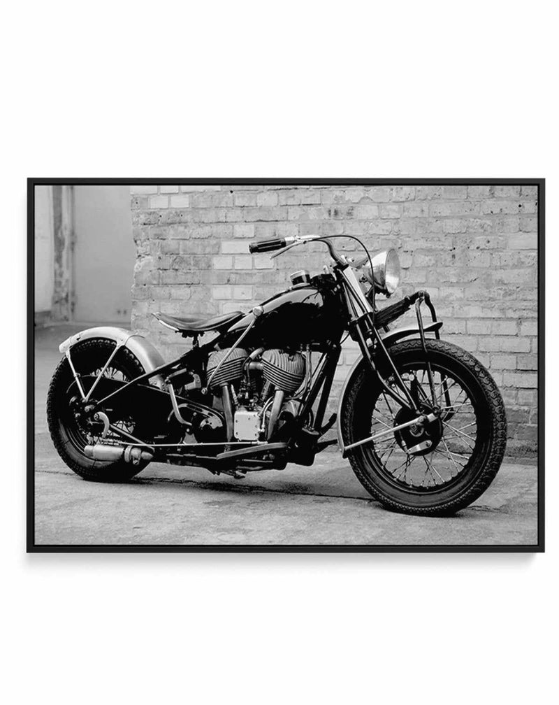 Classic Motorcycle | Framed Canvas-CANVAS-You can shop wall art online with Olive et Oriel for everything from abstract art to fun kids wall art. Our beautiful modern art prints and canvas art are available from large canvas prints to wall art paintings and our proudly Australian artwork collection offers only the highest quality framed large wall art and canvas art Australia - You can buy fashion photography prints or Hampton print posters and paintings on canvas from Olive et Oriel and have th