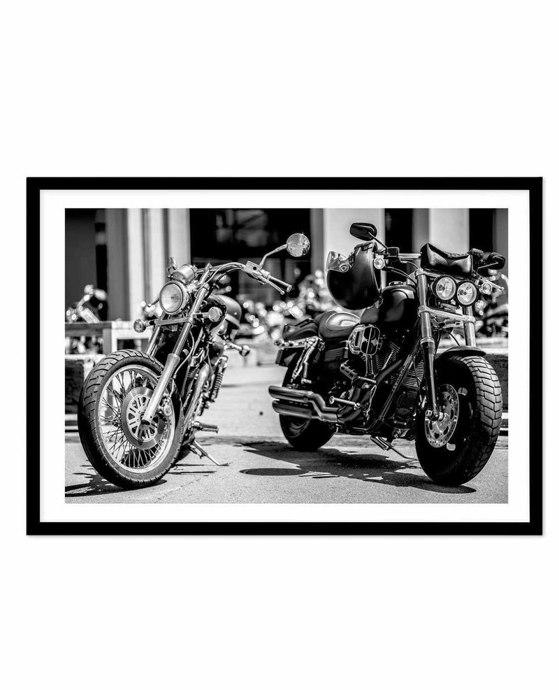 Classic Motorcycle II Art Print-PRINT-Olive et Oriel-Olive et Oriel-A5 | 5.8" x 8.3" | 14.8 x 21cm-Black-With White Border-Buy-Australian-Art-Prints-Online-with-Olive-et-Oriel-Your-Artwork-Specialists-Austrailia-Decorate-With-Coastal-Photo-Wall-Art-Prints-From-Our-Beach-House-Artwork-Collection-Fine-Poster-and-Framed-Artwork