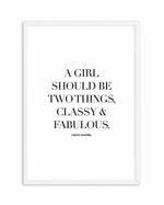 Classy & Fabulous | Coco Chanel Art Print-PRINT-Olive et Oriel-Olive et Oriel-A5 | 5.8" x 8.3" | 14.8 x 21cm-White-With White Border-Buy-Australian-Art-Prints-Online-with-Olive-et-Oriel-Your-Artwork-Specialists-Austrailia-Decorate-With-Coastal-Photo-Wall-Art-Prints-From-Our-Beach-House-Artwork-Collection-Fine-Poster-and-Framed-Artwork