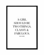 Classy & Fabulous | Coco Chanel Art Print-PRINT-Olive et Oriel-Olive et Oriel-A5 | 5.8" x 8.3" | 14.8 x 21cm-Black-With White Border-Buy-Australian-Art-Prints-Online-with-Olive-et-Oriel-Your-Artwork-Specialists-Austrailia-Decorate-With-Coastal-Photo-Wall-Art-Prints-From-Our-Beach-House-Artwork-Collection-Fine-Poster-and-Framed-Artwork