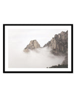 Cloud Mountain Art Print-PRINT-Olive et Oriel-Olive et Oriel-A5 | 5.8" x 8.3" | 14.8 x 21cm-Black-With White Border-Buy-Australian-Art-Prints-Online-with-Olive-et-Oriel-Your-Artwork-Specialists-Austrailia-Decorate-With-Coastal-Photo-Wall-Art-Prints-From-Our-Beach-House-Artwork-Collection-Fine-Poster-and-Framed-Artwork