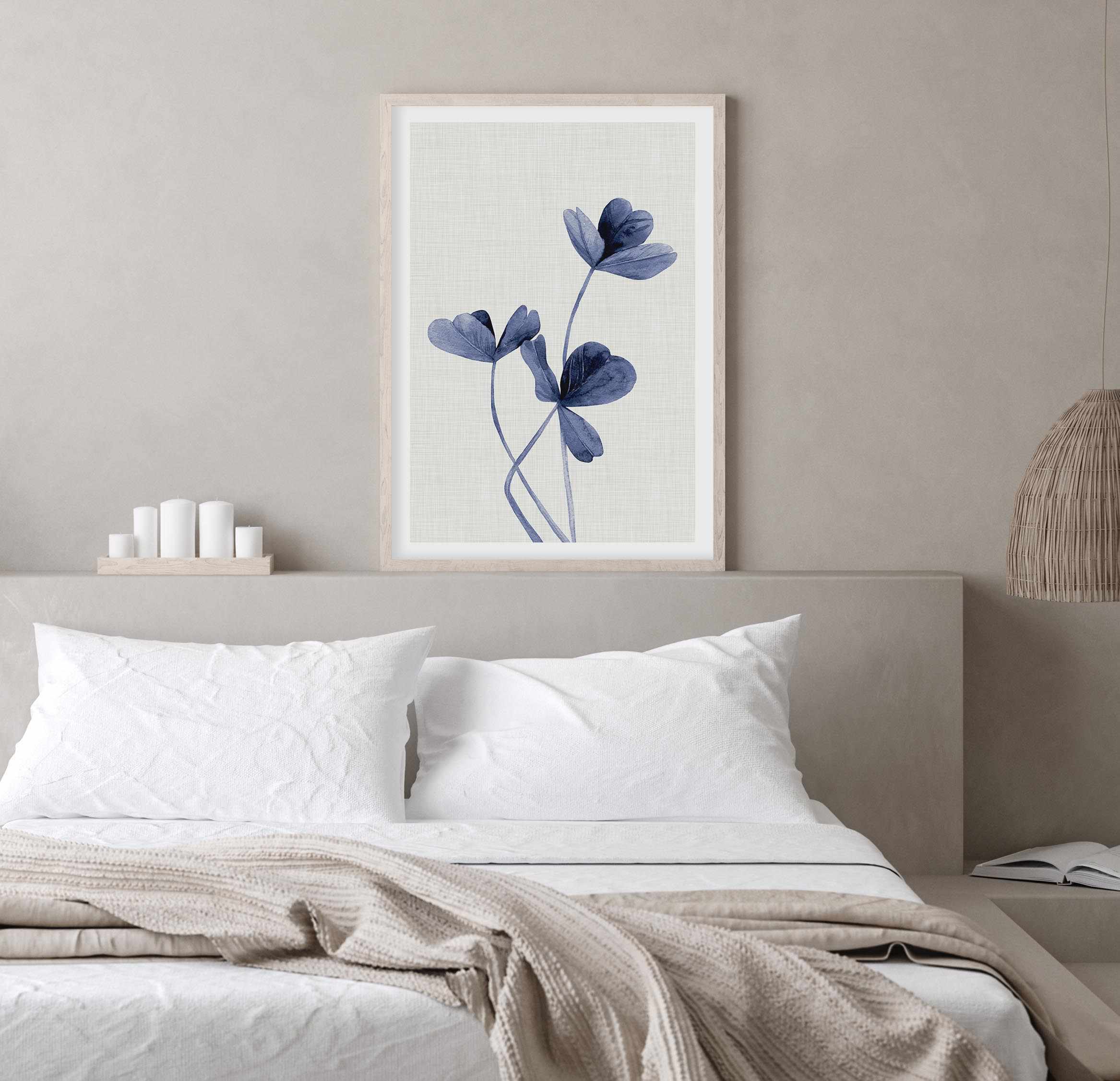 Clover | Navy Art Print-PRINT-Olive et Oriel-Olive et Oriel-Buy-Australian-Art-Prints-Online-with-Olive-et-Oriel-Your-Artwork-Specialists-Austrailia-Decorate-With-Coastal-Photo-Wall-Art-Prints-From-Our-Beach-House-Artwork-Collection-Fine-Poster-and-Framed-Artwork