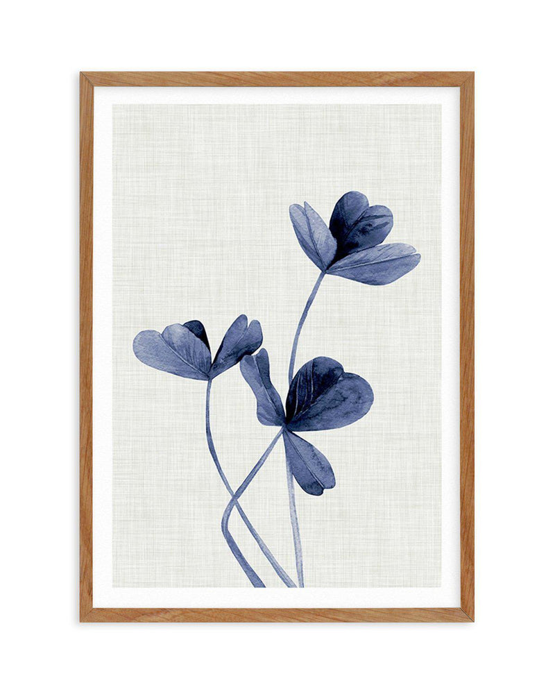 Clover | Navy Art Print-PRINT-Olive et Oriel-Olive et Oriel-50x70 cm | 19.6" x 27.5"-Walnut-With White Border-Buy-Australian-Art-Prints-Online-with-Olive-et-Oriel-Your-Artwork-Specialists-Austrailia-Decorate-With-Coastal-Photo-Wall-Art-Prints-From-Our-Beach-House-Artwork-Collection-Fine-Poster-and-Framed-Artwork