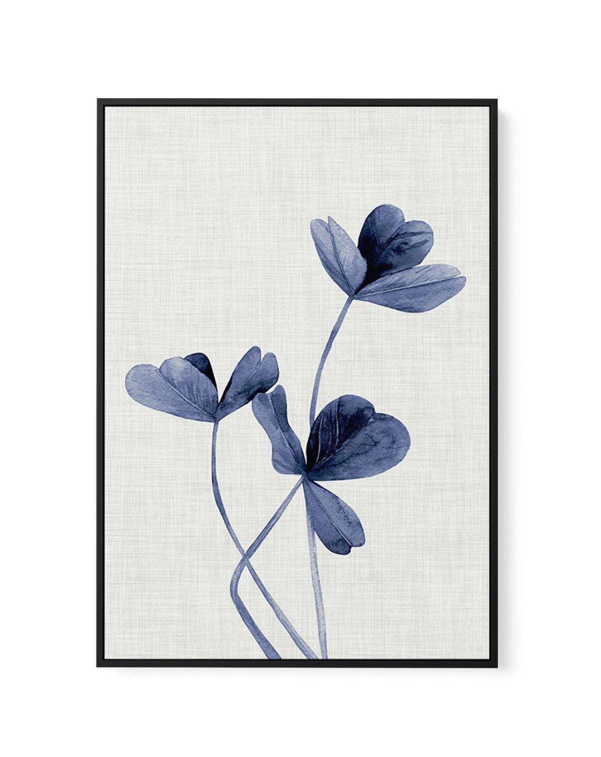 Clover | Navy | Framed Canvas-CANVAS-You can shop wall art online with Olive et Oriel for everything from abstract art to fun kids wall art. Our beautiful modern art prints and canvas art are available from large canvas prints to wall art paintings and our proudly Australian artwork collection offers only the highest quality framed large wall art and canvas art Australia - You can buy fashion photography prints or Hampton print posters and paintings on canvas from Olive et Oriel and have them de