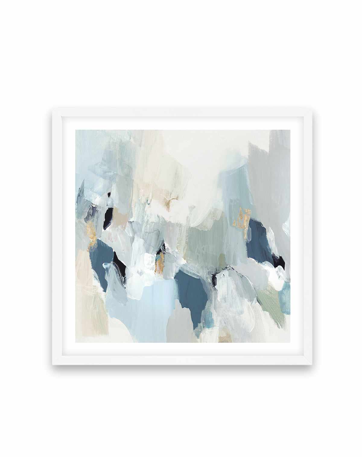 Coast I Square Art Print-PRINT-Order sage mint green framed abstract painting wall art prints online with Olive et Oriel Australia