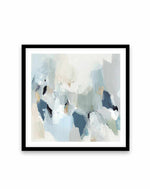 Coast I Square Art Print-PRINT-Order sage mint green framed abstract painting wall art prints online with Olive et Oriel Australia