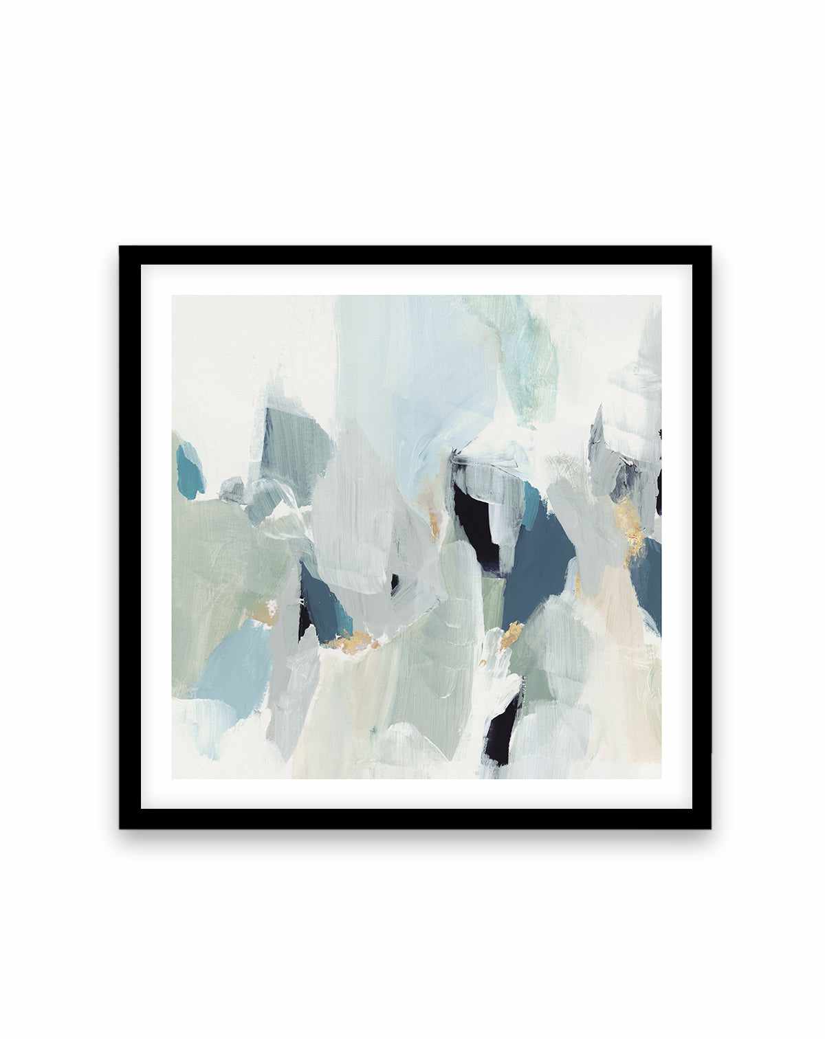 Coast II Square Art Print-PRINT-Order sage mint green framed abstract painting wall art prints online with Olive et Oriel Australia