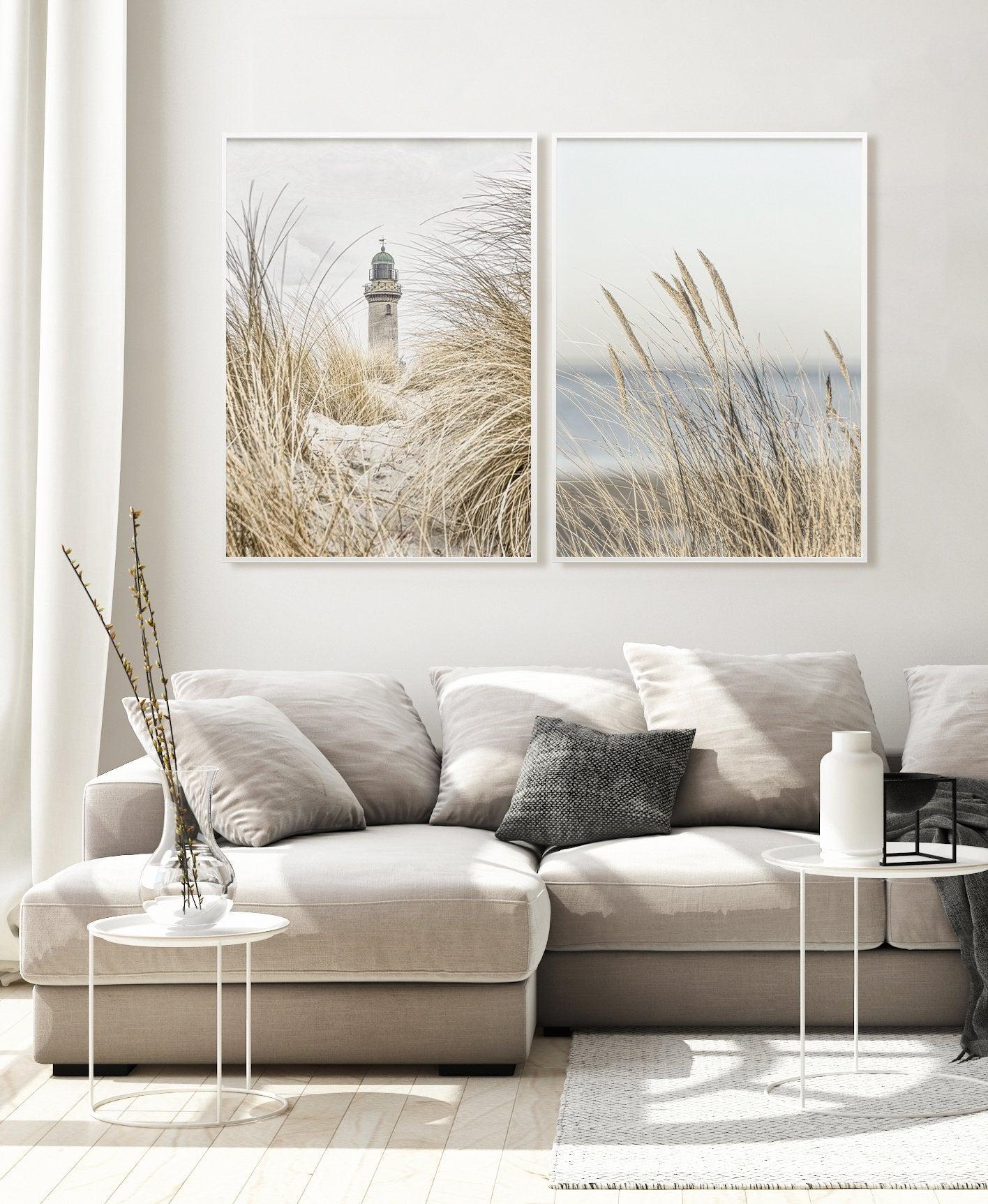 Coastal Grass - A Hamptons Style Photographic Framed Art Print – Olive ...