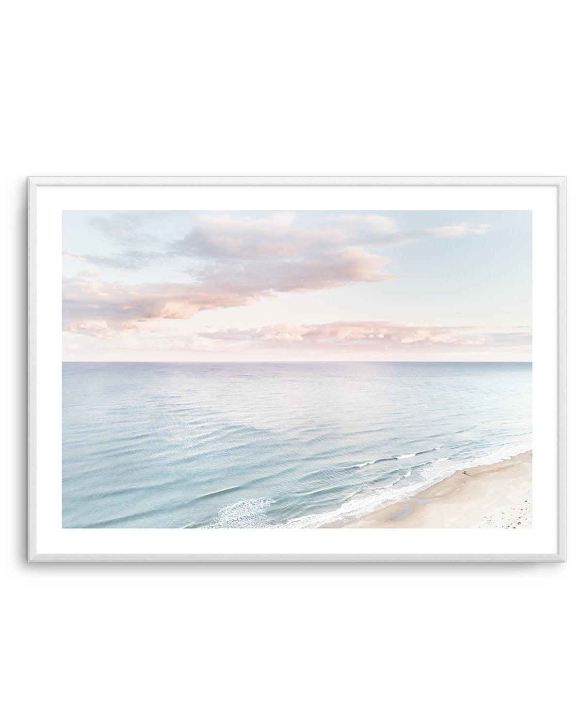 SHOP Coastal Sunset Beach Scene Landscape Style Photo Framed Art Print ...