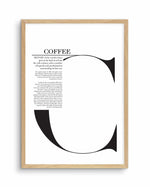 Coffee Art Print-PRINT-Olive et Oriel-Olive et Oriel-A5 | 5.8" x 8.3" | 14.8 x 21cm-Oak-With White Border-Buy-Australian-Art-Prints-Online-with-Olive-et-Oriel-Your-Artwork-Specialists-Austrailia-Decorate-With-Coastal-Photo-Wall-Art-Prints-From-Our-Beach-House-Artwork-Collection-Fine-Poster-and-Framed-Artwork