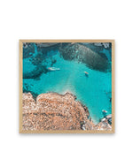 Comino, Malta From Above Art Print-PRINT-Olive et Oriel-Olive et Oriel-70x70 cm | 27.5" x 27.5"-Oak-With White Border-Buy-Australian-Art-Prints-Online-with-Olive-et-Oriel-Your-Artwork-Specialists-Austrailia-Decorate-With-Coastal-Photo-Wall-Art-Prints-From-Our-Beach-House-Artwork-Collection-Fine-Poster-and-Framed-Artwork