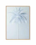 Cool In Blue Palm | Framed Canvas