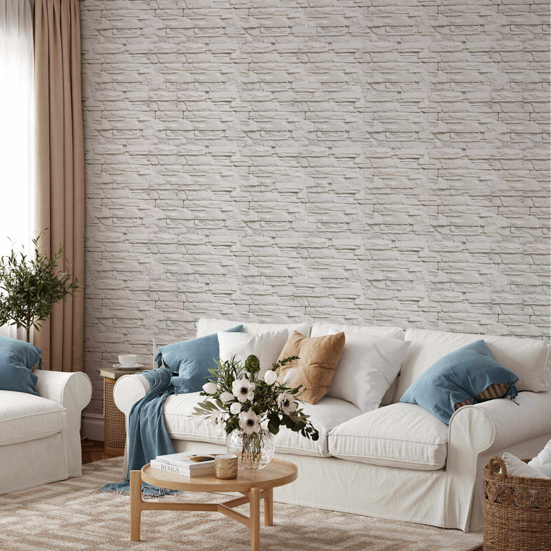 Cream Limestone Wallpaper