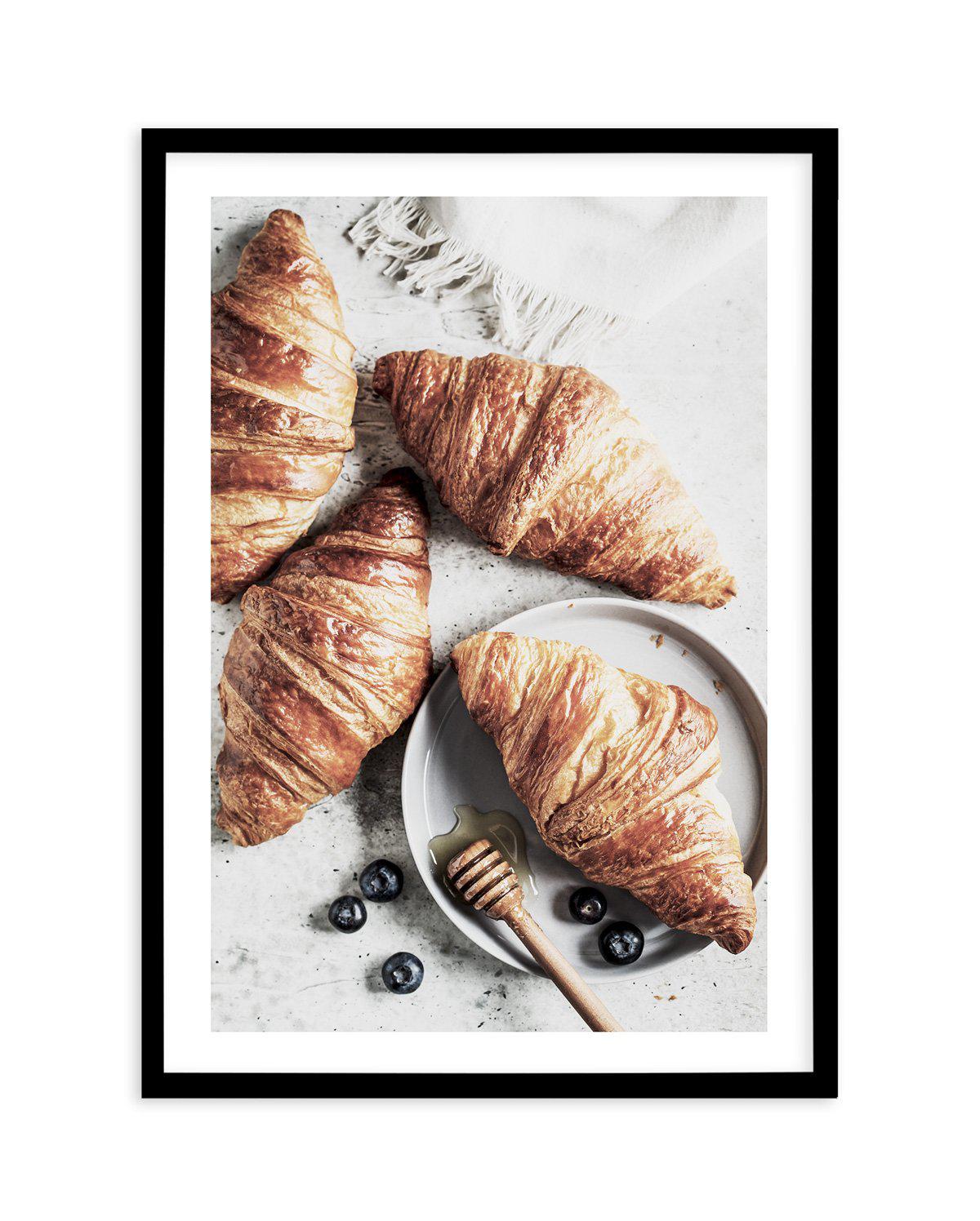 Croissants in Paris Art Print-PRINT-Olive et Oriel-Olive et Oriel-A5 | 5.8" x 8.3" | 14.8 x 21cm-Black-With White Border-Buy-Australian-Art-Prints-Online-with-Olive-et-Oriel-Your-Artwork-Specialists-Austrailia-Decorate-With-Coastal-Photo-Wall-Art-Prints-From-Our-Beach-House-Artwork-Collection-Fine-Poster-and-Framed-Artwork