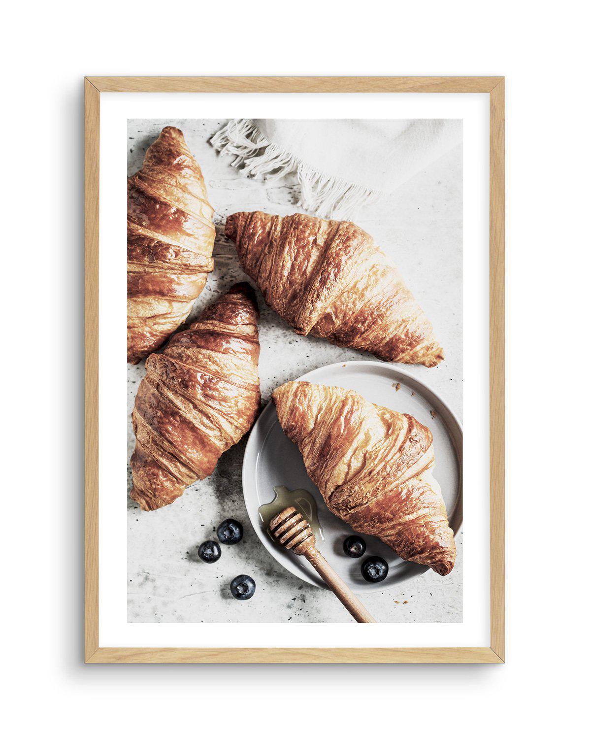 Croissants in Paris Art Print-PRINT-Olive et Oriel-Olive et Oriel-A5 | 5.8" x 8.3" | 14.8 x 21cm-Oak-With White Border-Buy-Australian-Art-Prints-Online-with-Olive-et-Oriel-Your-Artwork-Specialists-Austrailia-Decorate-With-Coastal-Photo-Wall-Art-Prints-From-Our-Beach-House-Artwork-Collection-Fine-Poster-and-Framed-Artwork