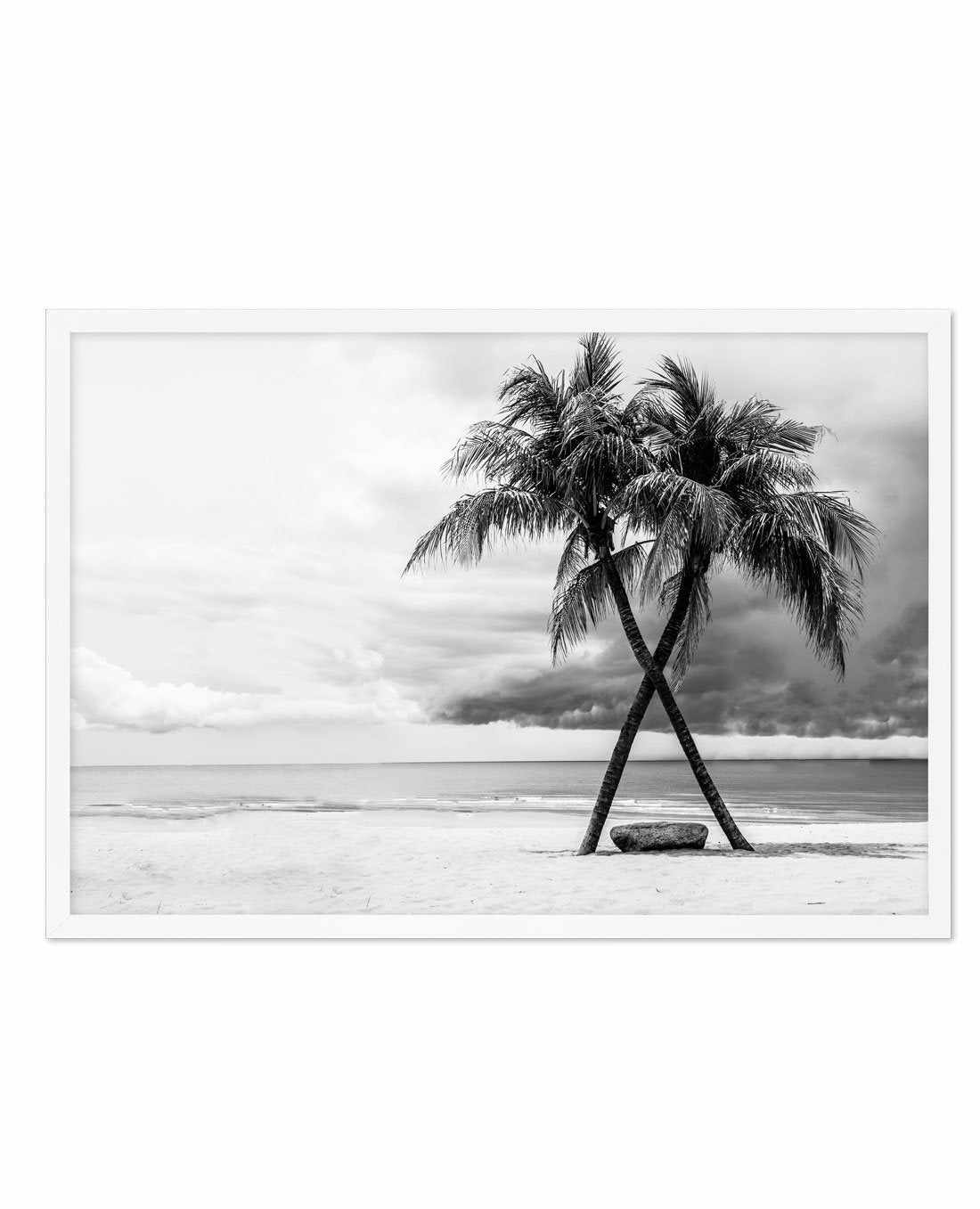 Crossed Palms Art Print-PRINT-Olive et Oriel-Olive et Oriel-A4 | 8.3" x 11.7" | 21 x 29.7cm-White-With White Border-Buy-Australian-Art-Prints-Online-with-Olive-et-Oriel-Your-Artwork-Specialists-Austrailia-Decorate-With-Coastal-Photo-Wall-Art-Prints-From-Our-Beach-House-Artwork-Collection-Fine-Poster-and-Framed-Artwork