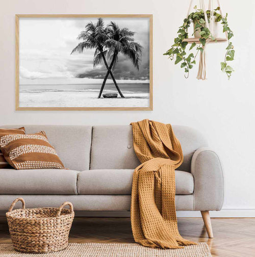 Crossed Palms Art Print-PRINT-Olive et Oriel-Olive et Oriel-Buy-Australian-Art-Prints-Online-with-Olive-et-Oriel-Your-Artwork-Specialists-Austrailia-Decorate-With-Coastal-Photo-Wall-Art-Prints-From-Our-Beach-House-Artwork-Collection-Fine-Poster-and-Framed-Artwork