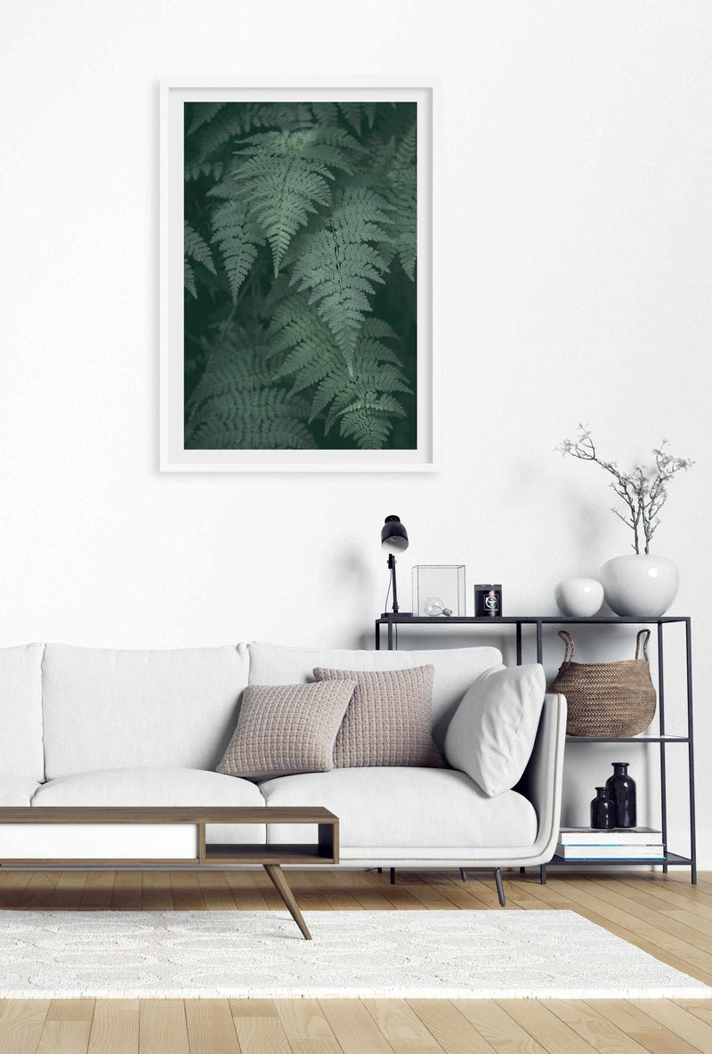 Dark Green Ferns Art Print-PRINT-Olive et Oriel-Olive et Oriel-Buy-Australian-Art-Prints-Online-with-Olive-et-Oriel-Your-Artwork-Specialists-Austrailia-Decorate-With-Coastal-Photo-Wall-Art-Prints-From-Our-Beach-House-Artwork-Collection-Fine-Poster-and-Framed-Artwork