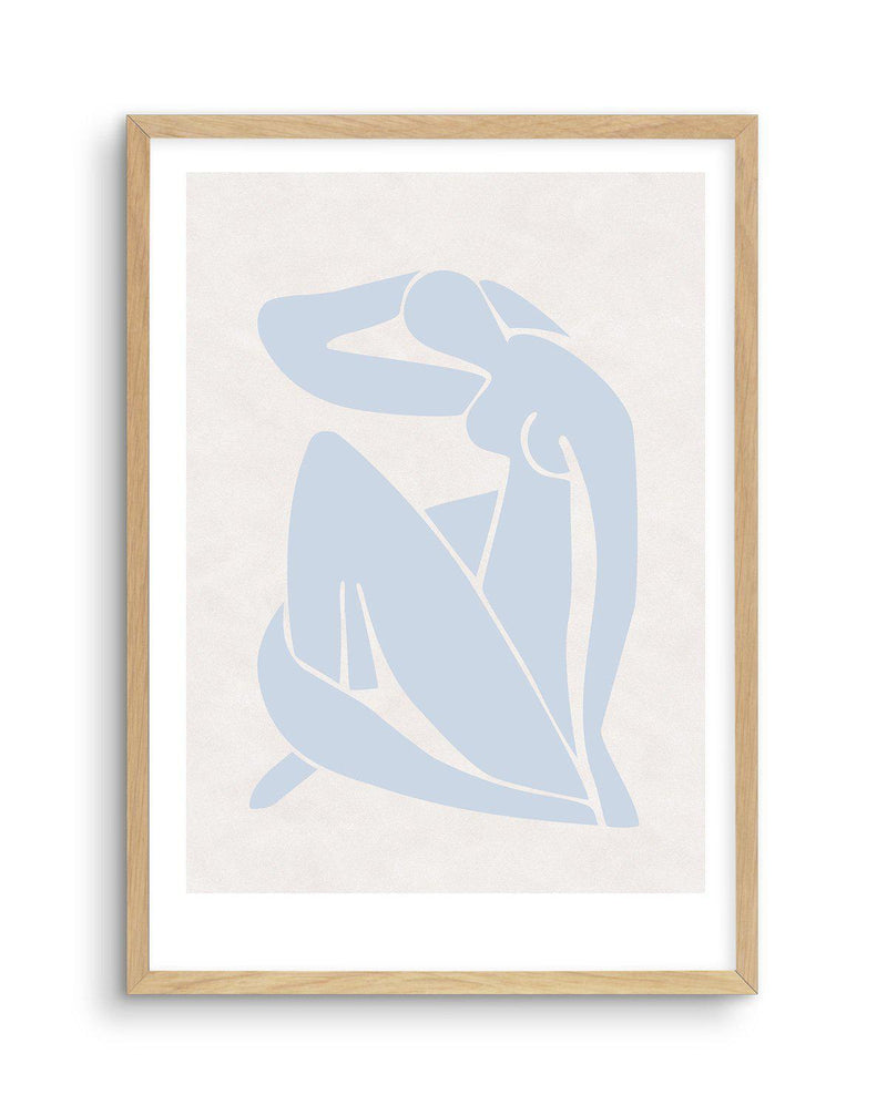 Decoupes Femme | Blue Art Print-PRINT-Olive et Oriel-Olive et Oriel-A5 | 5.8" x 8.3" | 14.8 x 21cm-Oak-With White Border-Buy-Australian-Art-Prints-Online-with-Olive-et-Oriel-Your-Artwork-Specialists-Austrailia-Decorate-With-Coastal-Photo-Wall-Art-Prints-From-Our-Beach-House-Artwork-Collection-Fine-Poster-and-Framed-Artwork
