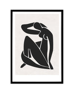 Decoupes Femme | Charcoal Art Print-PRINT-Olive et Oriel-Olive et Oriel-A5 | 5.8" x 8.3" | 14.8 x 21cm-Black-With White Border-Buy-Australian-Art-Prints-Online-with-Olive-et-Oriel-Your-Artwork-Specialists-Austrailia-Decorate-With-Coastal-Photo-Wall-Art-Prints-From-Our-Beach-House-Artwork-Collection-Fine-Poster-and-Framed-Artwork