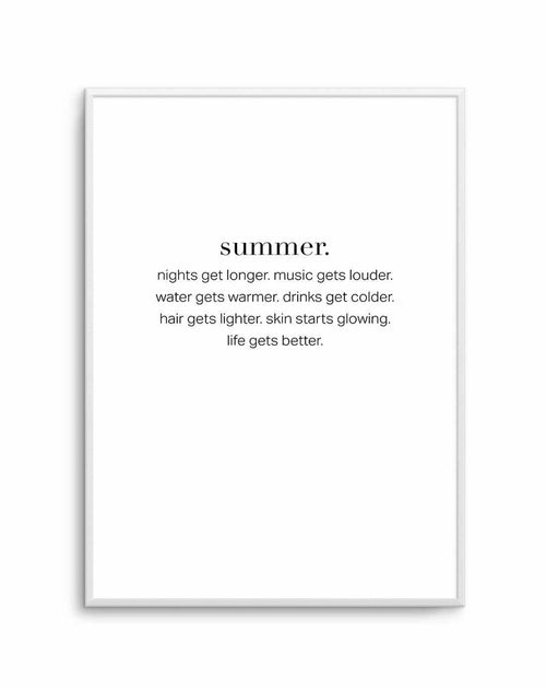 Definition Of Summer Art Print-PRINT-Olive et Oriel-Olive et Oriel-A4 | 8.3" x 11.7" | 21 x 29.7cm-Unframed Art Print-With White Border-Buy-Australian-Art-Prints-Online-with-Olive-et-Oriel-Your-Artwork-Specialists-Austrailia-Decorate-With-Coastal-Photo-Wall-Art-Prints-From-Our-Beach-House-Artwork-Collection-Fine-Poster-and-Framed-Artwork