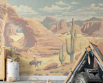 Desert Cowboy Wallpaper Mural - Olive et Oriel
