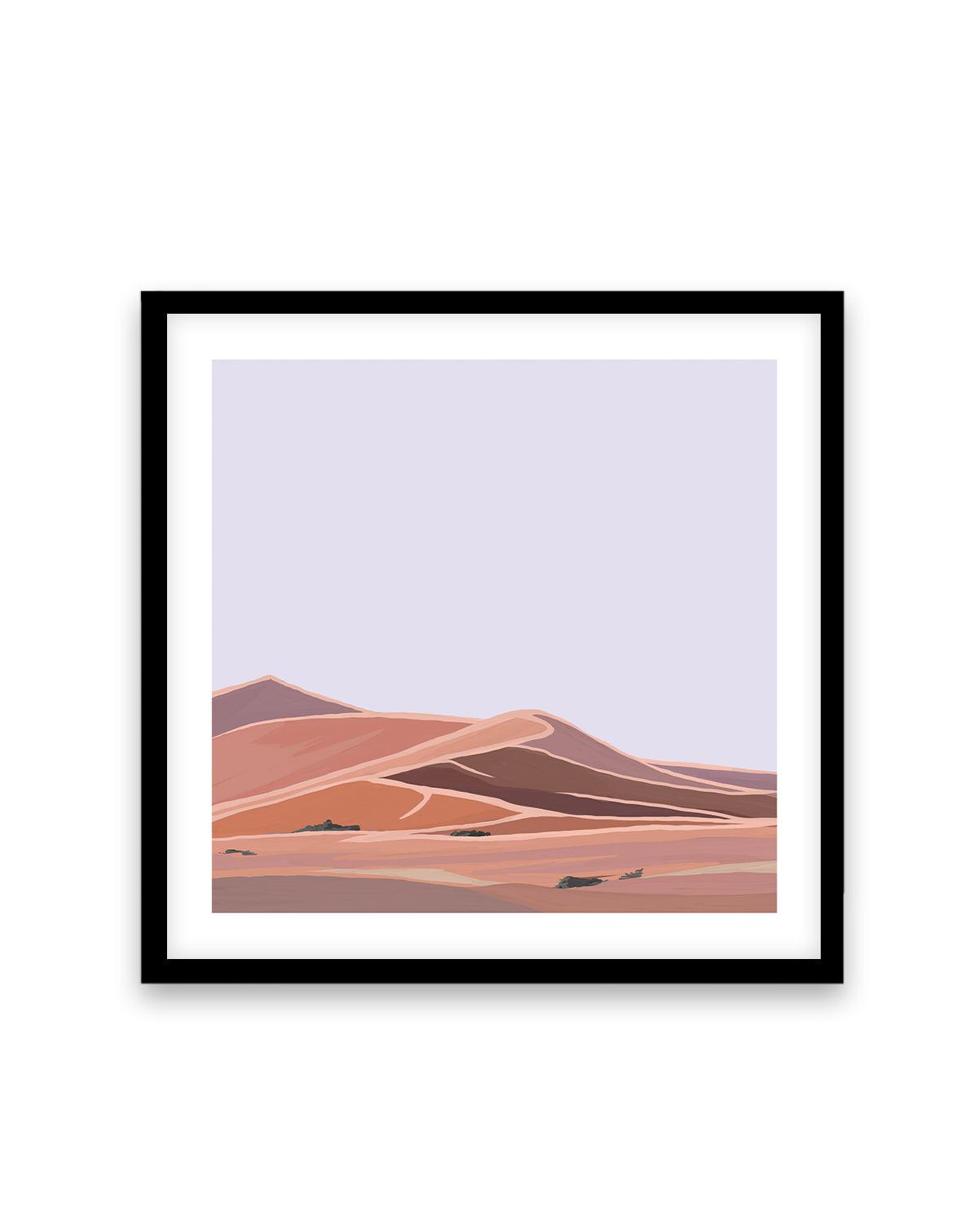 Desert Dunes I SQ Art Print-PRINT-Olive et Oriel-Olive et Oriel-70x70 cm | 27.5" x 27.5"-Black-With White Border-Buy-Australian-Art-Prints-Online-with-Olive-et-Oriel-Your-Artwork-Specialists-Austrailia-Decorate-With-Coastal-Photo-Wall-Art-Prints-From-Our-Beach-House-Artwork-Collection-Fine-Poster-and-Framed-Artwork