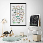 Dinosaur Alphabet Art Print-PRINT-Olive et Oriel-Olive et Oriel-Buy-Australian-Art-Prints-Online-with-Olive-et-Oriel-Your-Artwork-Specialists-Austrailia-Decorate-With-Coastal-Photo-Wall-Art-Prints-From-Our-Beach-House-Artwork-Collection-Fine-Poster-and-Framed-Artwork