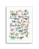 Dinosaur Alphabet Art Print-PRINT-Olive et Oriel-Olive et Oriel-A5 | 5.8" x 8.3" | 14.8 x 21cm-Unframed Art Print-With White Border-Buy-Australian-Art-Prints-Online-with-Olive-et-Oriel-Your-Artwork-Specialists-Austrailia-Decorate-With-Coastal-Photo-Wall-Art-Prints-From-Our-Beach-House-Artwork-Collection-Fine-Poster-and-Framed-Artwork