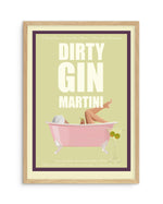 Dirty Gin Martini By Jenny Liz Rome Art Print-PRINT-Olive et Oriel-Olive et Oriel-A5 | 5.8" x 8.3" | 14.8 x 21cm-Oak-With White Border-Buy-Australian-Art-Prints-Online-with-Olive-et-Oriel-Your-Artwork-Specialists-Austrailia-Decorate-With-Coastal-Photo-Wall-Art-Prints-From-Our-Beach-House-Artwork-Collection-Fine-Poster-and-Framed-Artwork