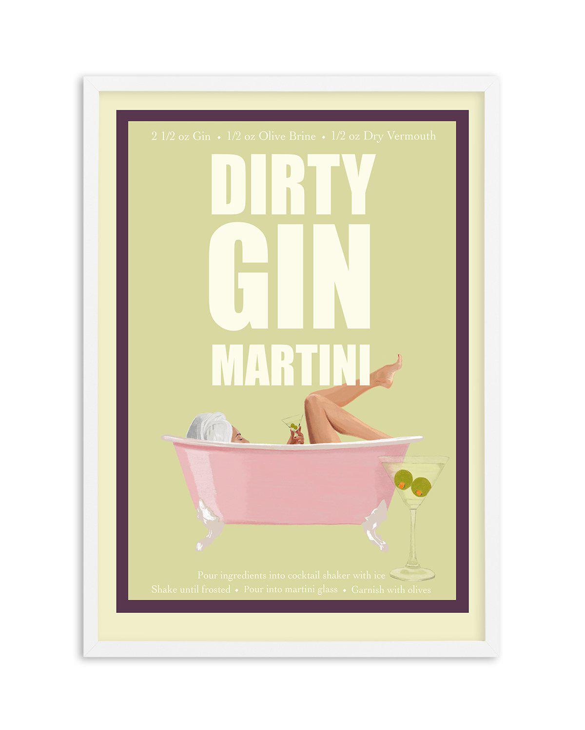 Dirty Gin Martini By Jenny Liz Rome Art Print-PRINT-Olive et Oriel-Olive et Oriel-A5 | 5.8" x 8.3" | 14.8 x 21cm-White-With White Border-Buy-Australian-Art-Prints-Online-with-Olive-et-Oriel-Your-Artwork-Specialists-Austrailia-Decorate-With-Coastal-Photo-Wall-Art-Prints-From-Our-Beach-House-Artwork-Collection-Fine-Poster-and-Framed-Artwork