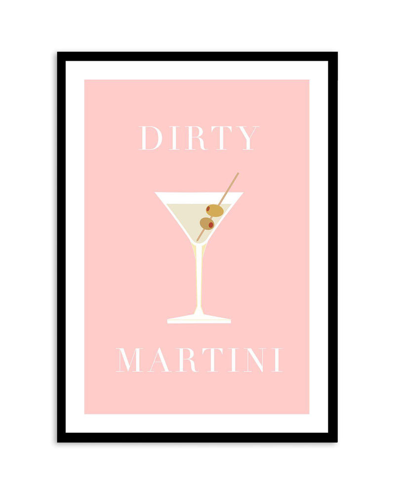 Dirty Martini Art Print-PRINT-Olive et Oriel-Olive et Oriel-A5 | 5.8" x 8.3" | 14.8 x 21cm-Black-With White Border-Buy-Australian-Art-Prints-Online-with-Olive-et-Oriel-Your-Artwork-Specialists-Austrailia-Decorate-With-Coastal-Photo-Wall-Art-Prints-From-Our-Beach-House-Artwork-Collection-Fine-Poster-and-Framed-Artwork